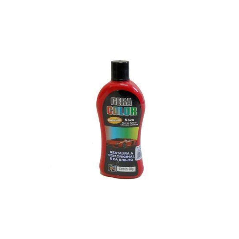 Cera Automotiva Color Com Carnauba Vermelha 200Ml