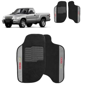 Jogo Tapete Carpete S10 CS 1997 a 2011 Preto Bordado 2 Pçs
