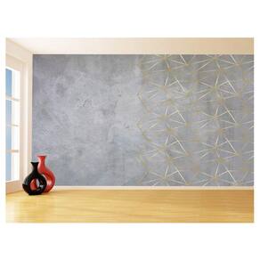 Papel De Parede 3D Concreto Queimado Risco Bege 3,5M Kkt127