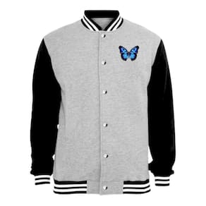 Jaqueta Colegial Moletom Masculina Feminina Borboleta sem Bolso