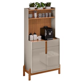 Cantinho do Café Retrô 2 Portas Chester Off White Cedro
