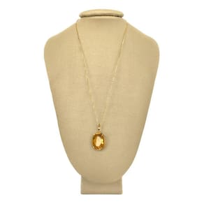 Colar Prata 925 + Ouro Citrino Incrível - P Vecchio