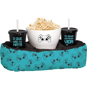 Kit Almofada com Balde Pipoqueira e Dois Copos Games Filme