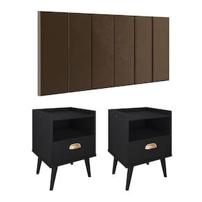Kit 2 Mesinhas Estilo 1 Gaveta Puxador Concha Nicho Pés Retrô Cabeceira Julia Suspensa Almofadada Cama Box Casal 1.40 Decoração Quarto - Lojas RPM