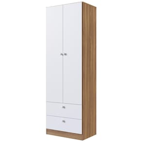 Guarda Roupa Infantil LA008 Nogal Manchester Branco Comm