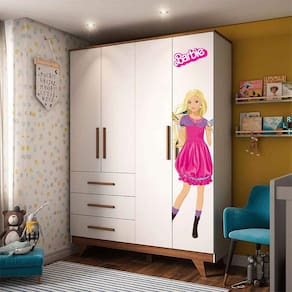 Adesivo Para Guarda Roupa Barbie Mod02