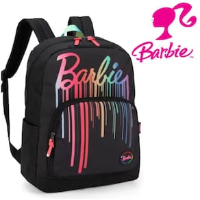Mochila Bolsa Costas Barbie Filme Juvenil Meninas Preto