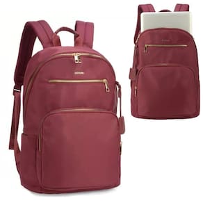 Mochila Costas Juvenil Vinho Menina Feminino Trabalho Up4you