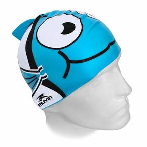 Touca de Natação em Silicone Muvin Kid - Gato Azul