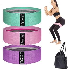 Conjunto de faixas de resistência para pernas e bumbum, esportes, quadril, tecido resistente a tecido Kit 3 LARGOS