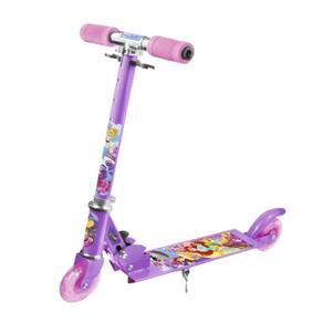 Patinete Infantil Princesas 2 Rodas C/Led De Ferro Dobrável