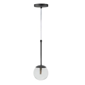 Pendente Globo Esfera De Vidro 12cm - Preto - Vidro Cristal