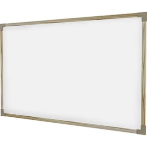 Quadro Branco Moldura Madeira 200X120Cm Uv Mdf