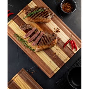 Tábua de Madeira para Churrasco 35x24cm Corte de Carnes