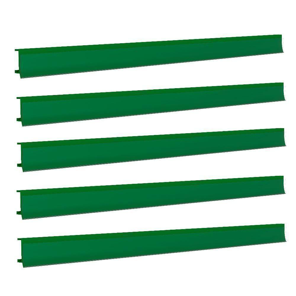 Porta Etiqueta Bandeja Gondola Fit 90 Cm Verde Kit Com 25