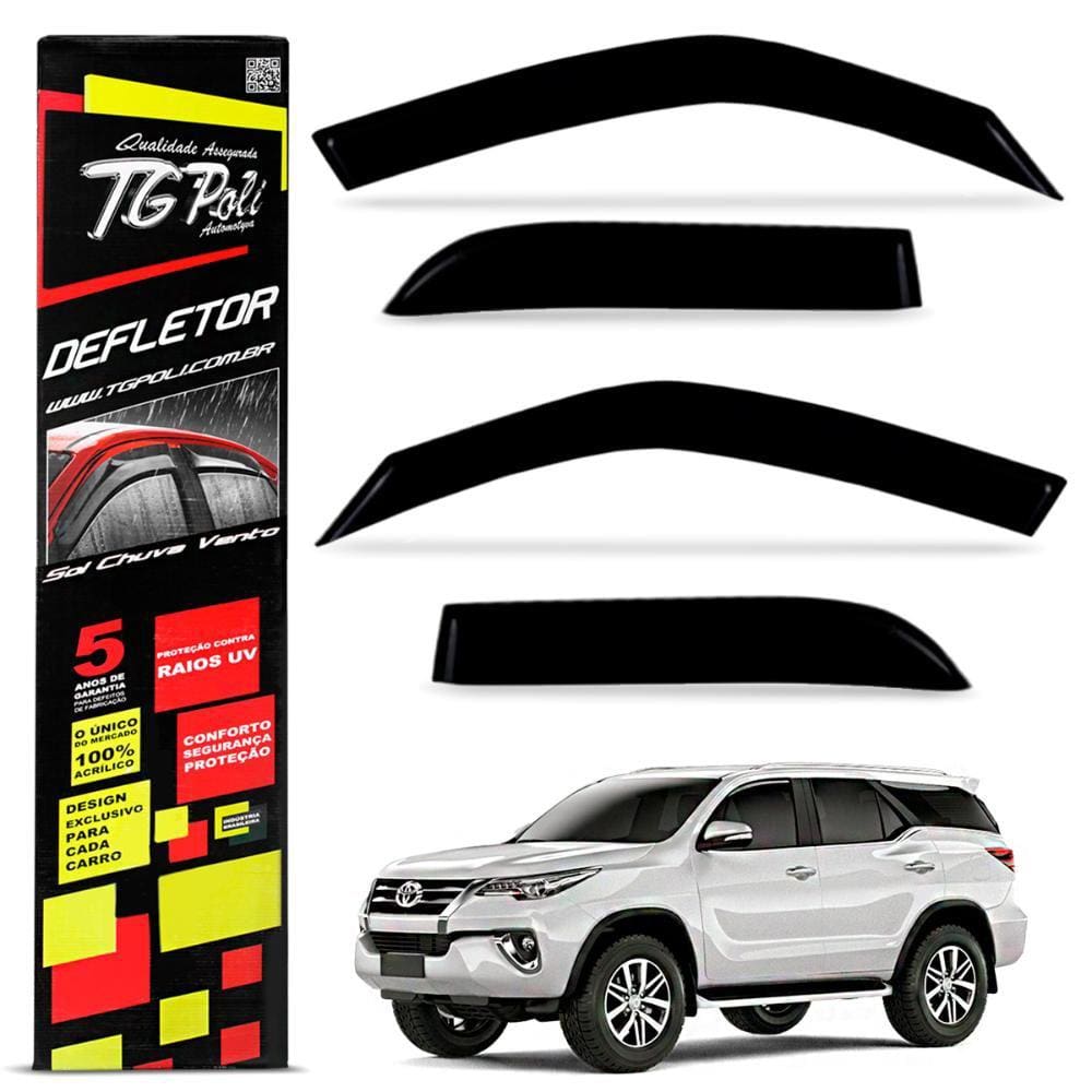 Calha de Chuva SW4 2016 a 2023 Defletor Fumê Tgpoli