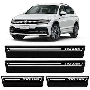 Jogo de Soleira Premium Tiguan 2018 a 2021 Elegance 4 Portas