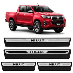 Jogo de Soleira Premium Hilux 2016 a 2023 Escovada 4 Portas