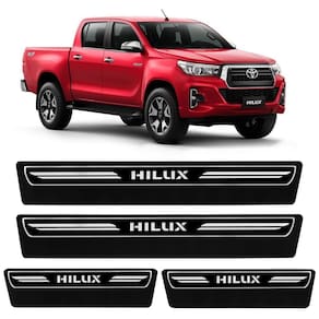 Jogo de Soleira Premium Hilux 2016 a 2023 Elegance 4 Portas