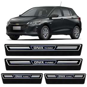 Jogo de Soleira Premium Onix Turbo 2020 Elegance 4 Portas