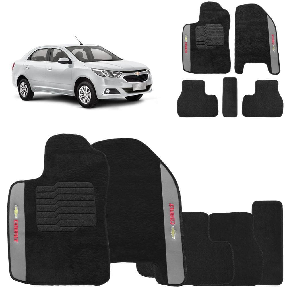 Jogo de Tapete Carpete Cobalt 2011 a 2020 Preto 5 Peças
