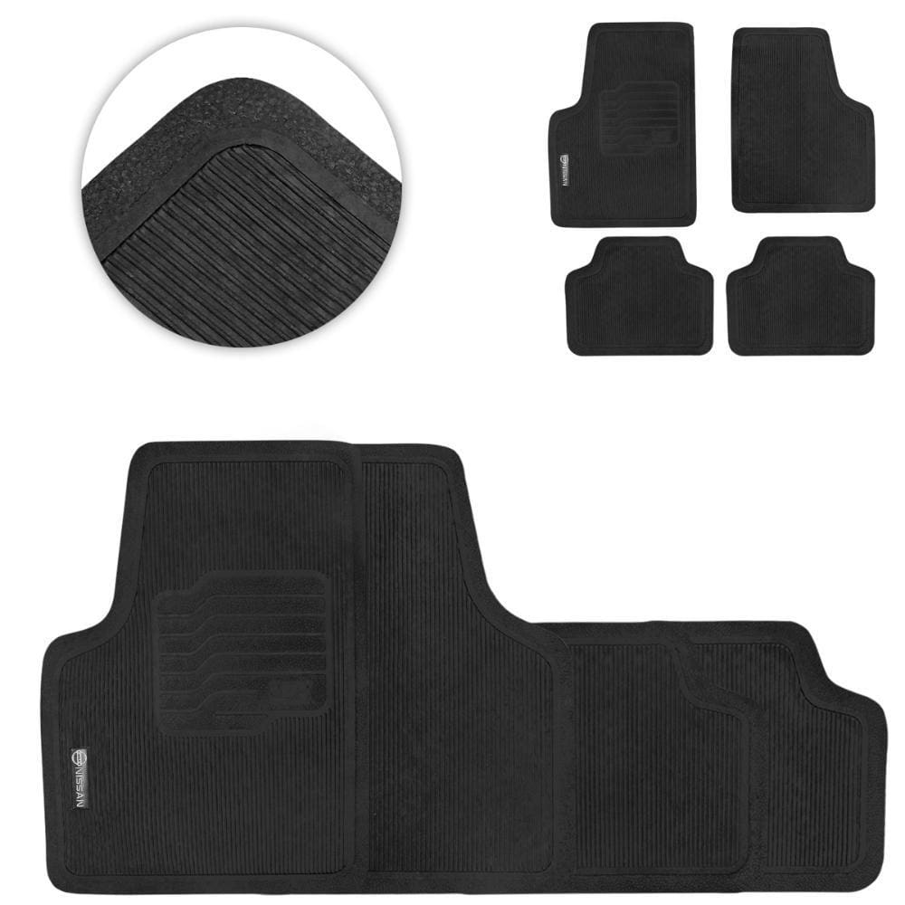 Tapete de Borracha PVC Nissan Universal Preto 4 Peças