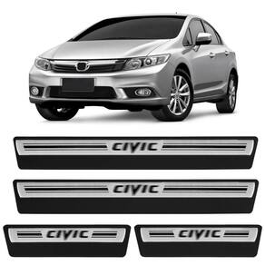 Jogo de Soleira Premium Civic 2007 a 2016 Escovada 4 Portas