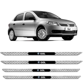 Jogo Soleira Resinada Volkswagen Gol 1994 a 2014 Alto Brilho
