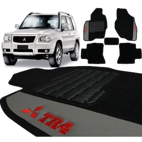 Tapete Carpete Pajero Tr4 2002 2015 Pto Bordado 5 Peças