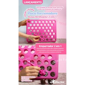 Placa porpocionadora BlueStar 18g Rosa Brilhante Shine Edição LIMITADA com Empurrador