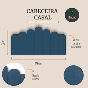 Cabeceira Estofada Concha Linho