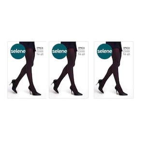 Kit 3 Meias Calça Feminina Opaca Fio 40 Preta