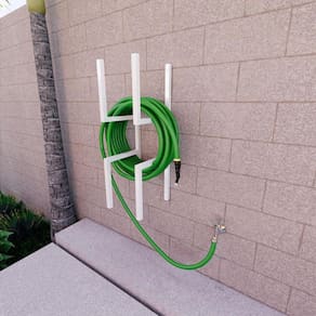 Suporte Enrolador Para Mangueira Jardim Quintal Branco