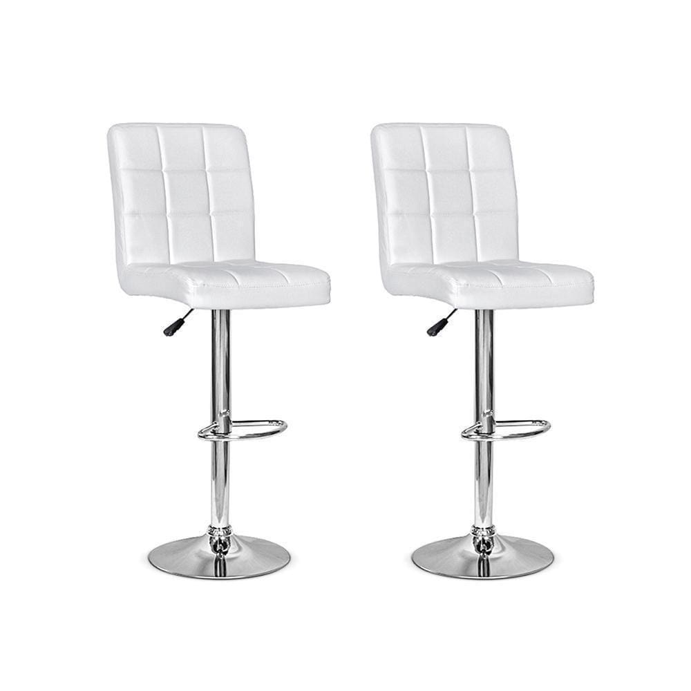 Conjunto 2 Banquetas Dublin Couro   - Branca