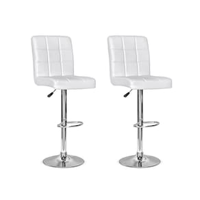 Conjunto 2 Banquetas Dublin Couro   - Branca
