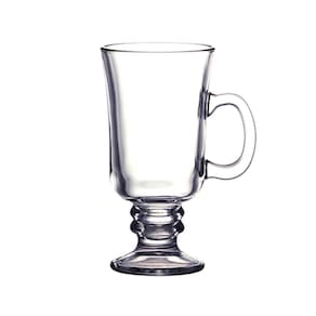 Jogo 6 Taças Vidro Xícara 230ml Café Irish Coffee e Cappuccino
