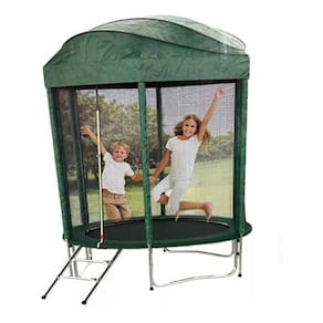 Trampolim Infantil Completo Rede Proteção Escada 230x183cm