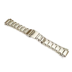 Pulseira Para Relógios Em Aço Reta 18Mm Fecho Duplo