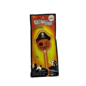 Varinha Iluminada Assusta-Halloween Formato De Abobora Neon