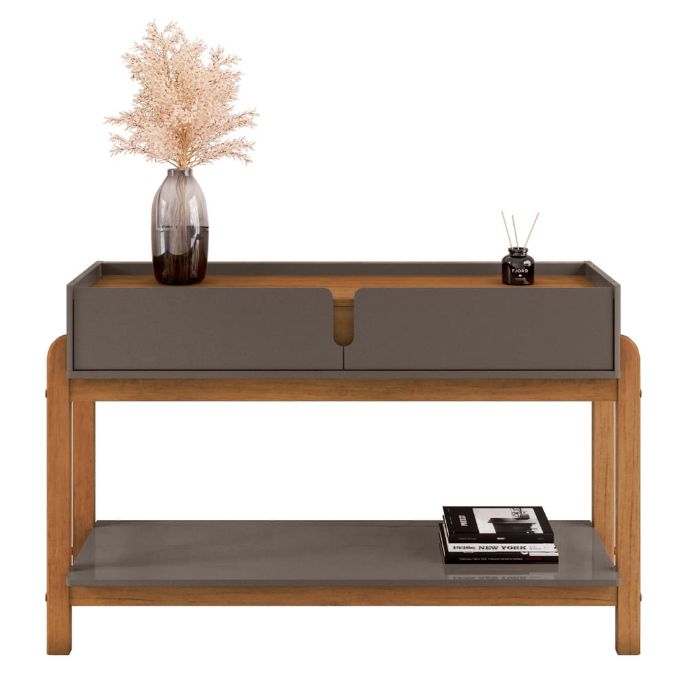 Aparador para Sala Retrô Welch Cinza Perola Cedro