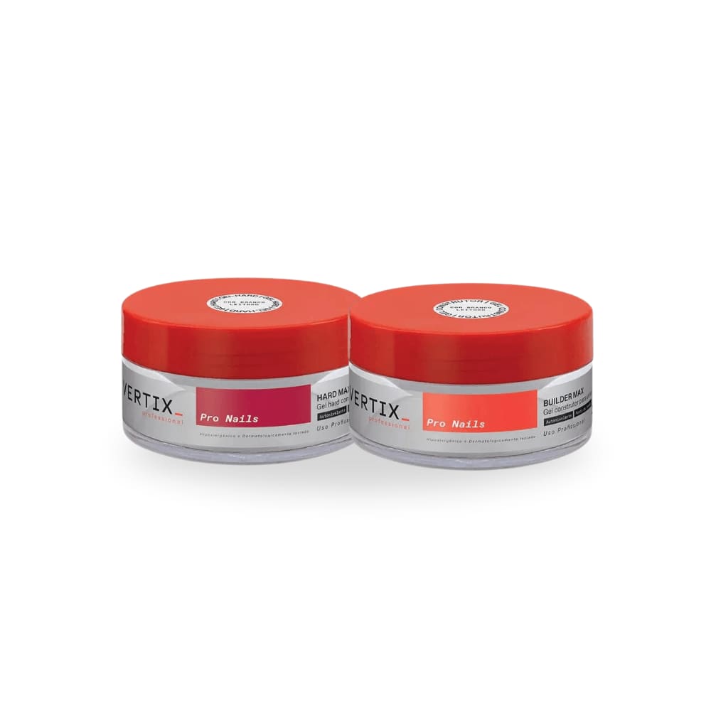 Kit Gel Builder e Hard Branco Leitoso Vertix