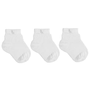 Kit 3 Pares Meia Cano Médio Lupo Baby - Branco