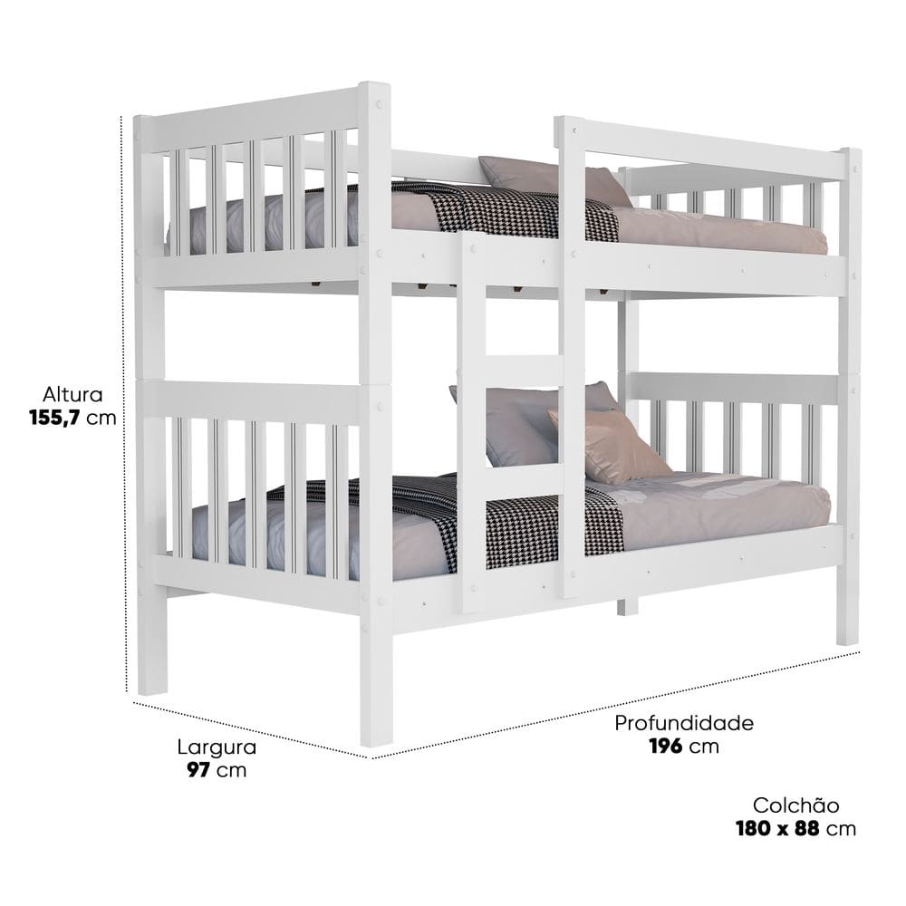 Beliche Infantil Capri, Vira duas Camas 100% MDF