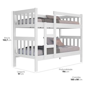 Beliche Infantil Capri, Vira duas Camas 100% MDF