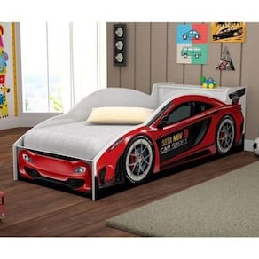 Cama Infantil Carro De Corrida 0,70 vermelho - Vitamov 05010