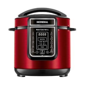 Panela de Pressão Elétrica Digital 6L, Mondial, Vermelho/Inox - PE-60-6L-RI