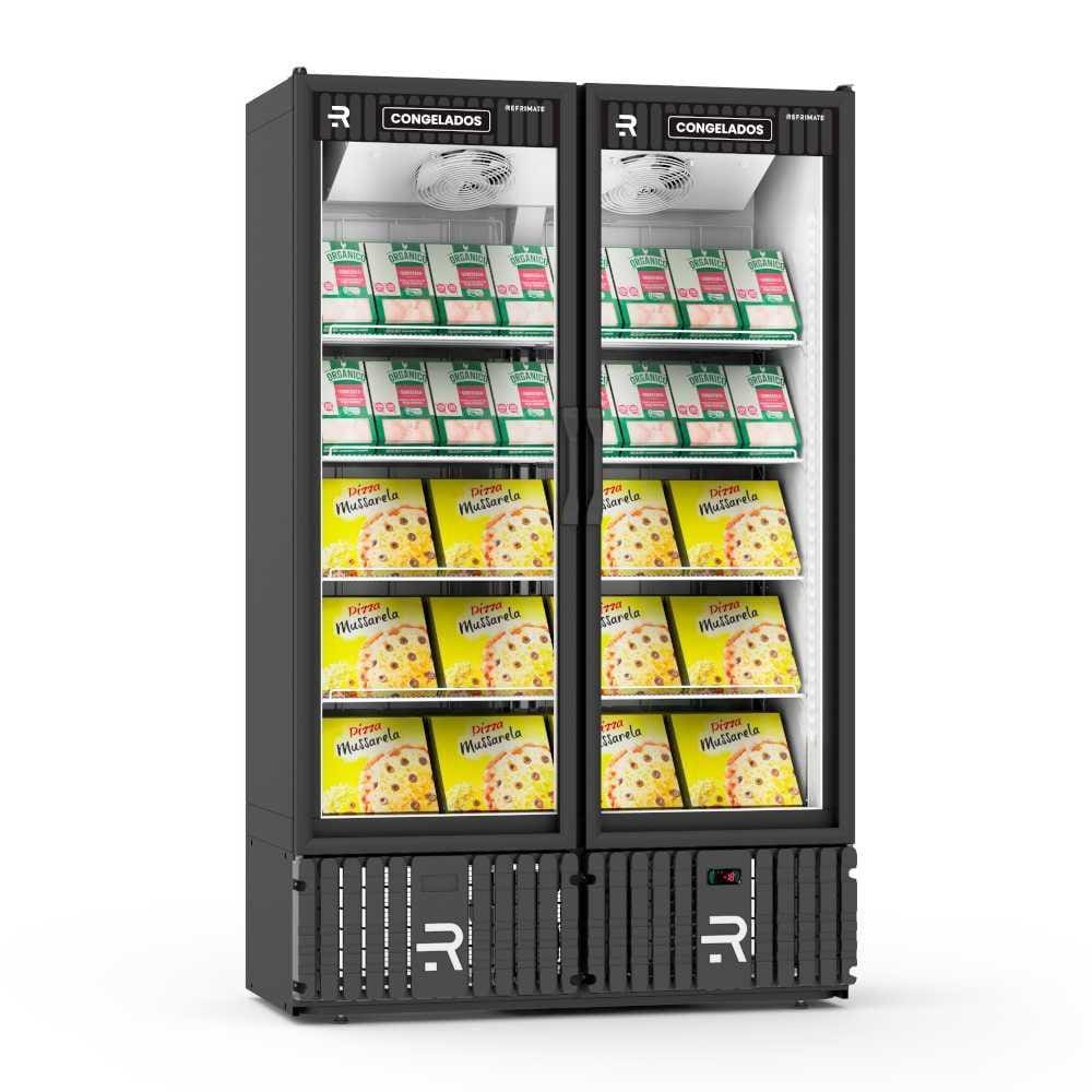 Visa Cooler Congelados 1300 Litros Porta de Vidro Preto/Branco VCCO1300PV 220V - Refrimate