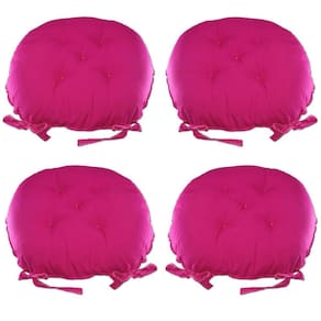Kit 04 Almofadas Futon Redondo Assento Para Cadeira 40X40 Ro