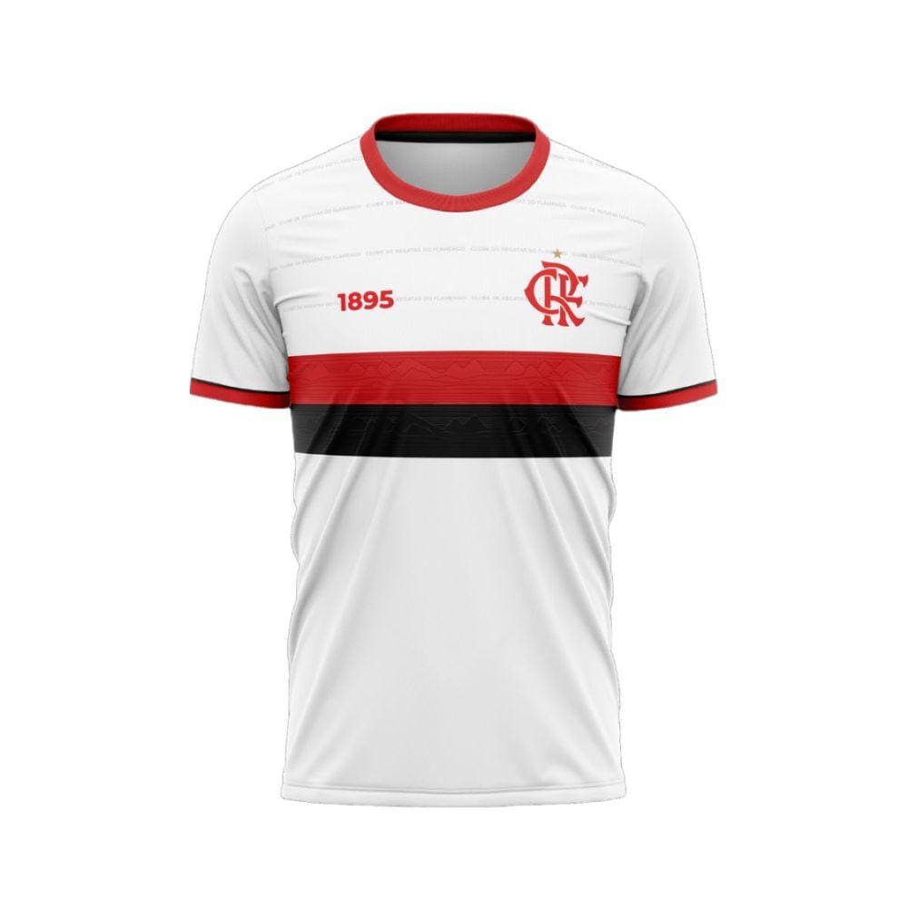 Camiseta Braziline Flamengo Fern Masculina - Branco