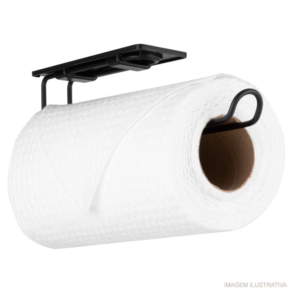 Suporte para Papel Toalha Arthi com Dupla Face Preto